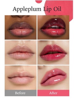 NOONI Korean Lip Oil Appleplum | With Apple Seed Oil Lip Stain Gift Moisturizing Glowing Revitalizing And Tinting For Dry Lips 0.12 Fl Oz (Deep Purple)  - Image 5