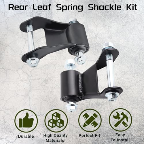 Gdydi Set of 2 Rear Leaf Spring Shackle Kit Compatible with 1999-2013 Silverado 1500 2500 Avalanche 2500 Suburban 2500, Sierra 1500 2500 Yukon XL 2500, Replaces 722-029 22820716 25812937 - Image 2