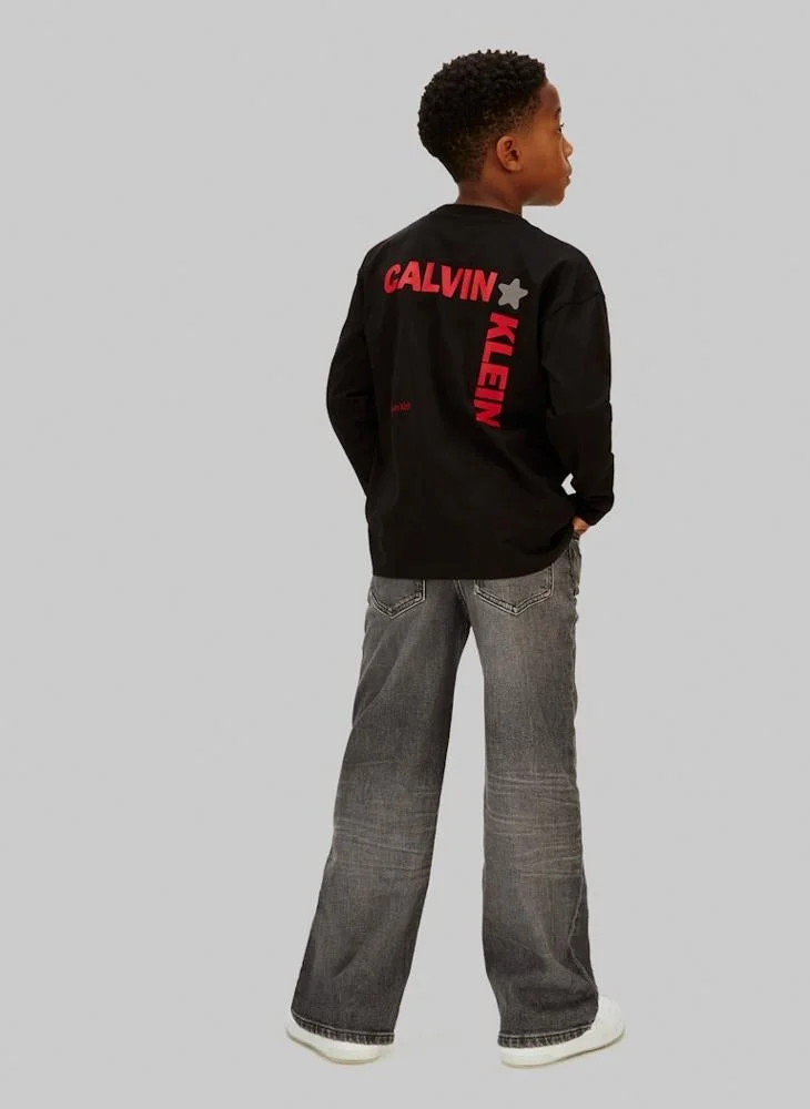 Calvin Klein Jeans Youth logo Crew Neck T-Shirt