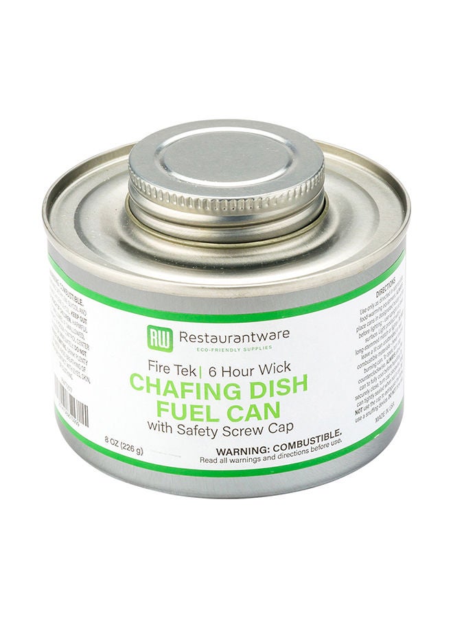 Restaurantware Fire Tek 3.8 x 3.8 x 2.9 Inch Chafing Fuel, 24 No-Flammable Cooking Fuel Cans - Up To 6 Hours, With Screw Cap, Diethylene Glycol Food Warmer Fuel Cans, Built-In Wick, For Buffets - Image 4