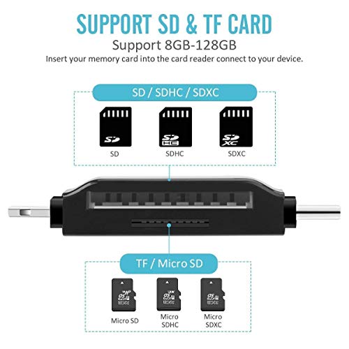 LipiWorld® 4in1 OTG Card Reader Lightning Type C Micro USB USB Card Reader Like Iflash Idisk for Micro USB SDHC Lightning Flash Drive - Image 4