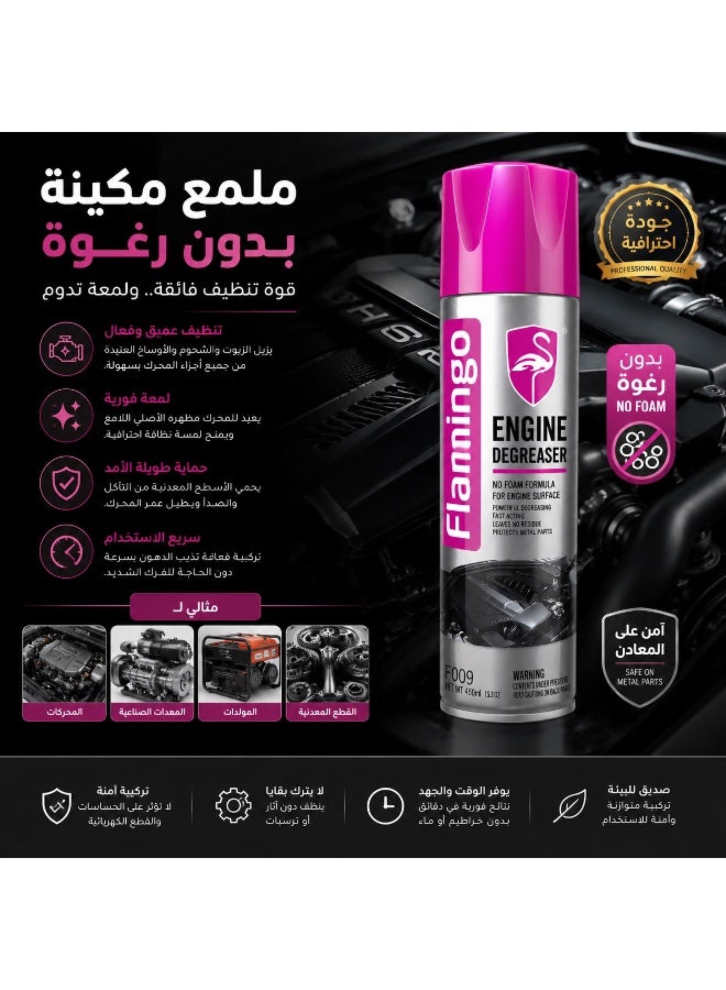 Flamingo Engine Cleaner for Car Engine Care, Foam-Free, 500ml | F009