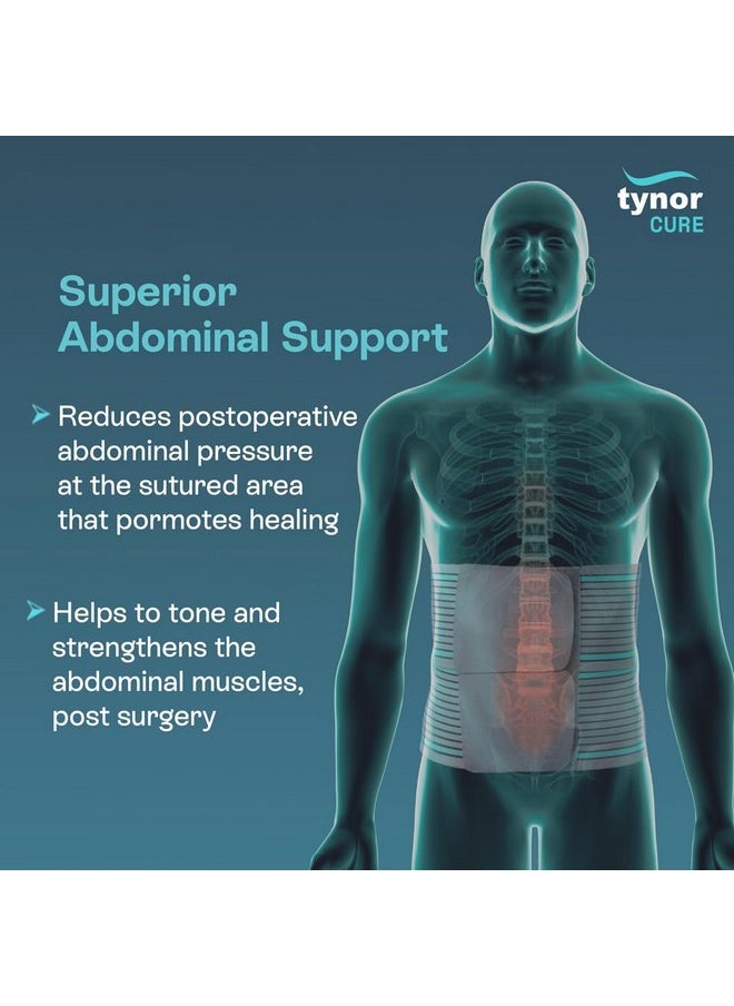 Tynor - Tynor Abdominal Belt - Lower Back Support Belt Brace for Men & Women | Breathable, Pain Relief & Recovery, Pack of 1 (Grey, Large) - Image 1