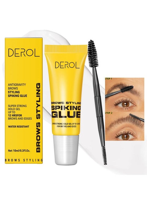 Brow Styling Spiking Glue - Clear Eyebrow Setting Gel, Brow Fix Gel For Long-Lasting Hold, Waterproof & Sweat-Proof Brow Gel, Flawless Natural Look, Ideal For Salon & Home Makeup Use