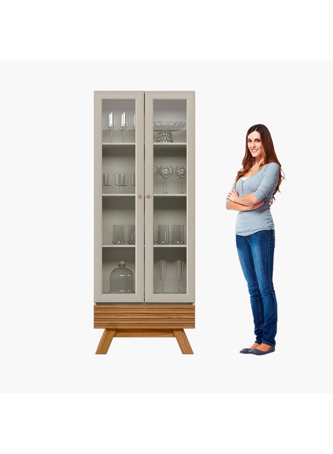 Home Box Lacto 2-Door Curio Cabinet with 1-Drawer - Image 2