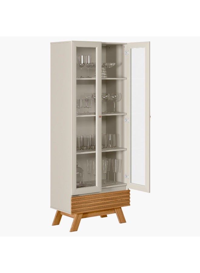 Home Box Lacto 2-Door Curio Cabinet with 1-Drawer - Image 5