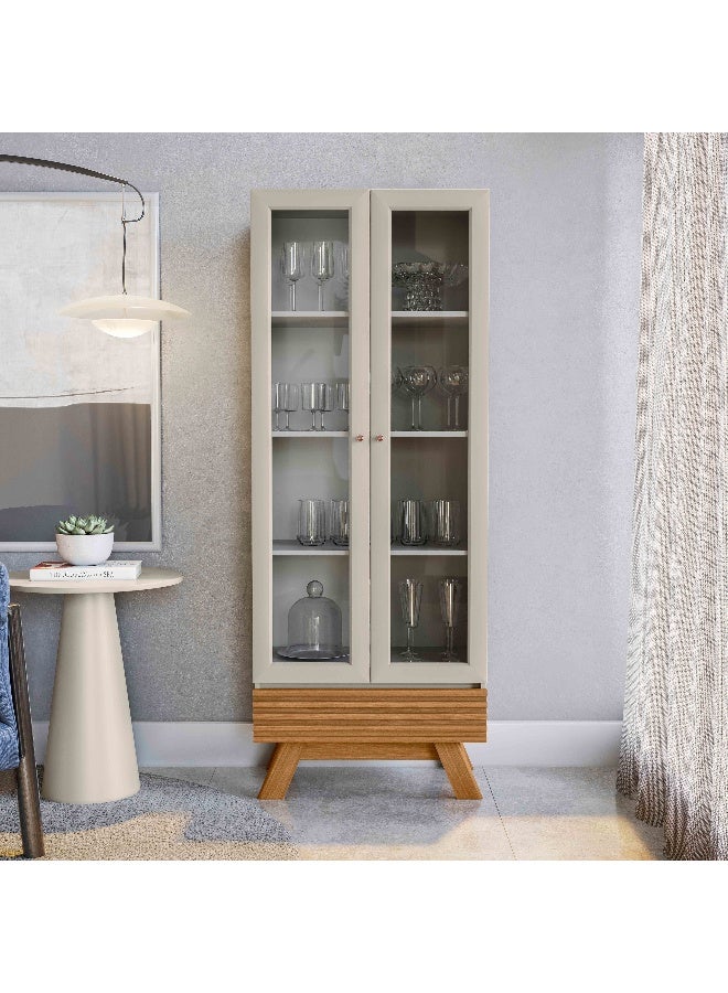Home Box Lacto 2-Door Curio Cabinet with 1-Drawer - Image 1