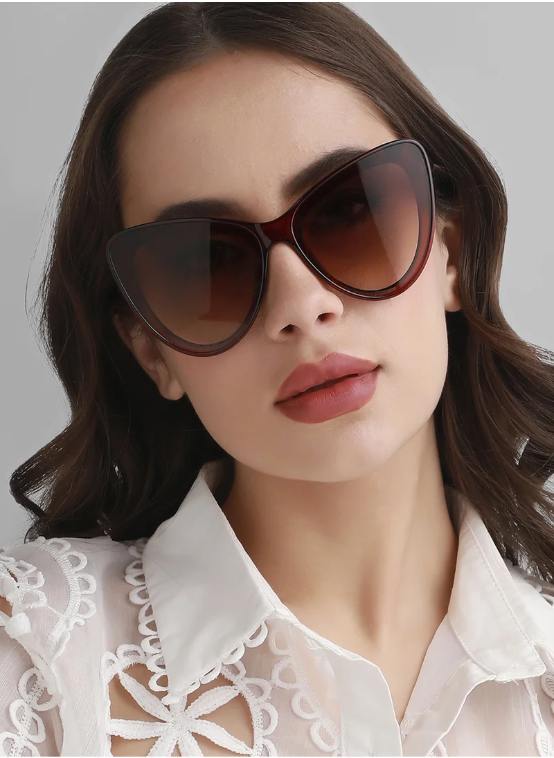 Haute Sauce Gradient Cateye Sunglasses - Brown