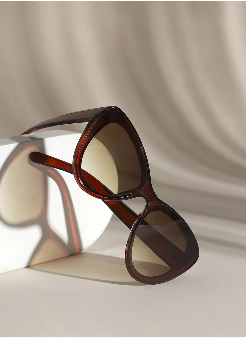 Haute Sauce Gradient Cateye Sunglasses - Brown