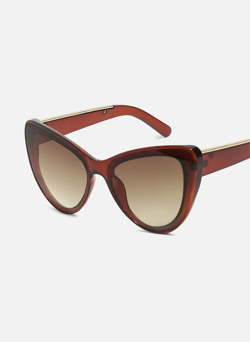 Haute Sauce Gradient Cateye Sunglasses - Brown