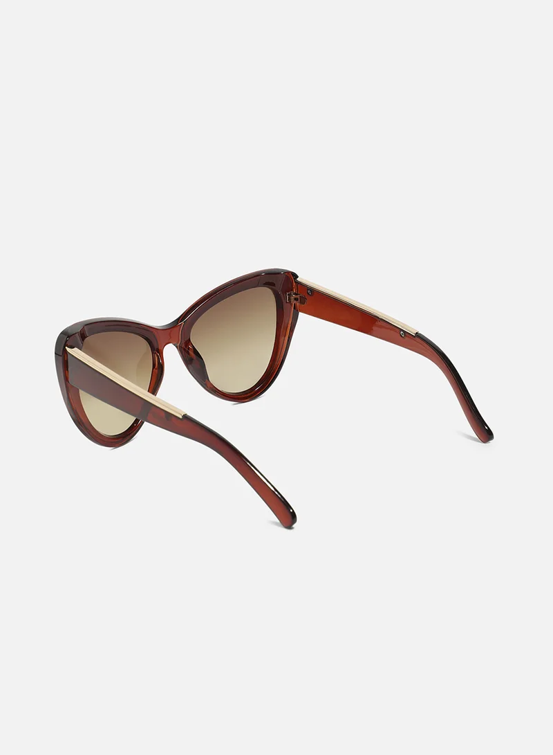 Haute Sauce Gradient Cateye Sunglasses - Brown