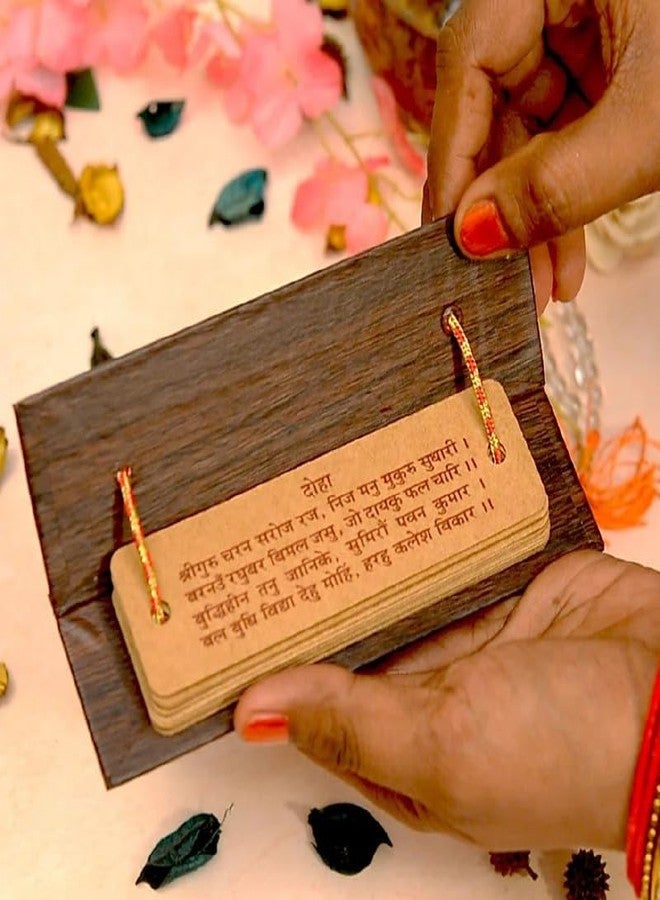 VedaVedu Premium Hardbound-Top Hanuman Chalisa Book | Pocket-Sized Hardcover for Gifting, Community Offerings, and Decoration, 5 cm , 5 cm - Image 3