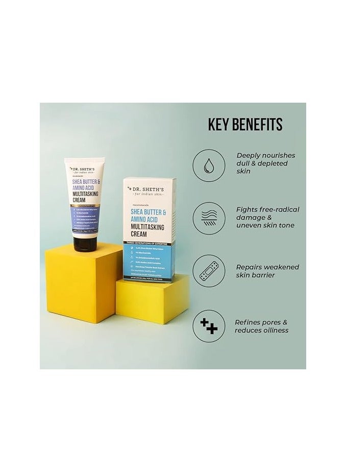 دي آر. شيث'س كريم الوجه متعدد المهام من دكتور شيث بزبدة الشيا بنسبة 4.4% وأحماض أمينية بنسبة 0.5% (نباتي) 50 جرام - Image 2