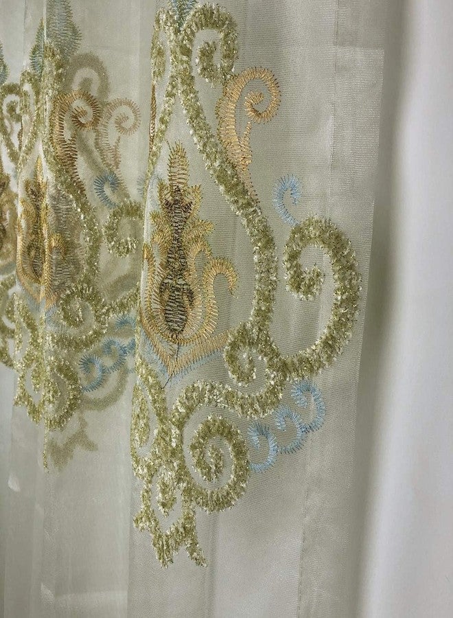 MYRU European Style Living Room Curtains Luxury Tulle Curtains (Sheer Curtains, 2 Panels 52 inches by 90 inches) - Image 4