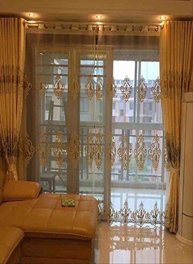 MYRU European Style Living Room Curtains Luxury Tulle Curtains (Sheer Curtains, 2 Panels 52 inches by 90 inches) - Image 3