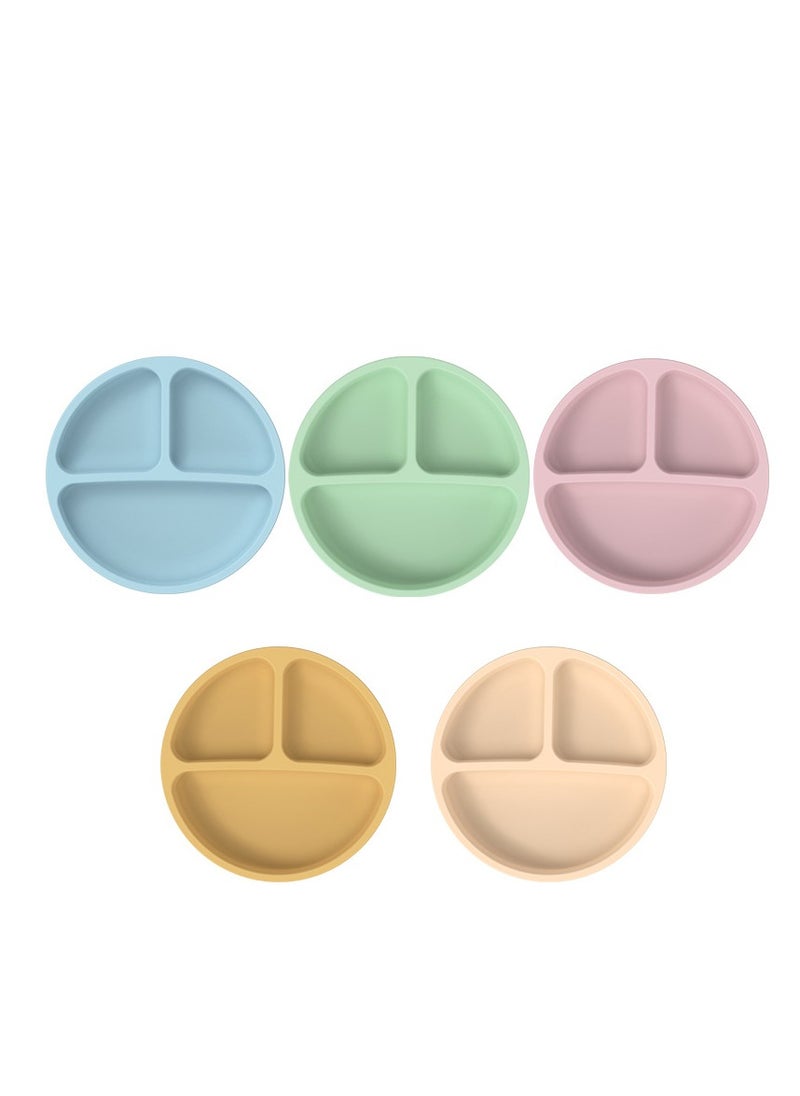 xozgdovg Four reinforced suction cups divided compartment children's silicone bowl  - Image 1