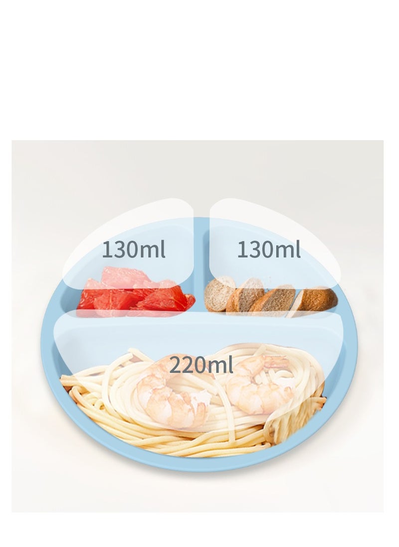 xozgdovg Four reinforced suction cups divided compartment children's silicone bowl  - Image 3