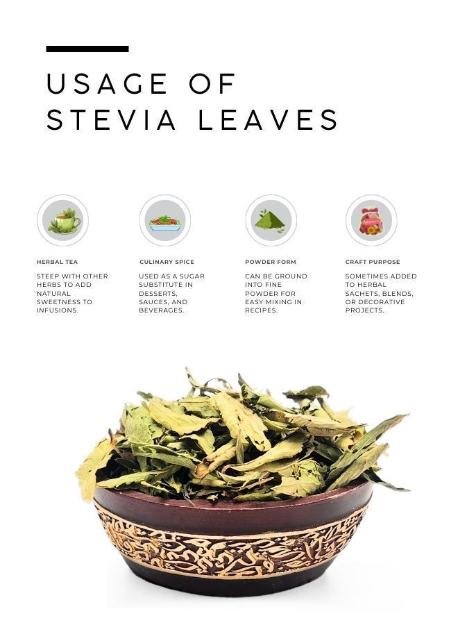 AWAFI MILL Dried Stevia Leaves - Natural Sweetener for Healthy Cooking - 500 g | 17.6 Oz - Image 3