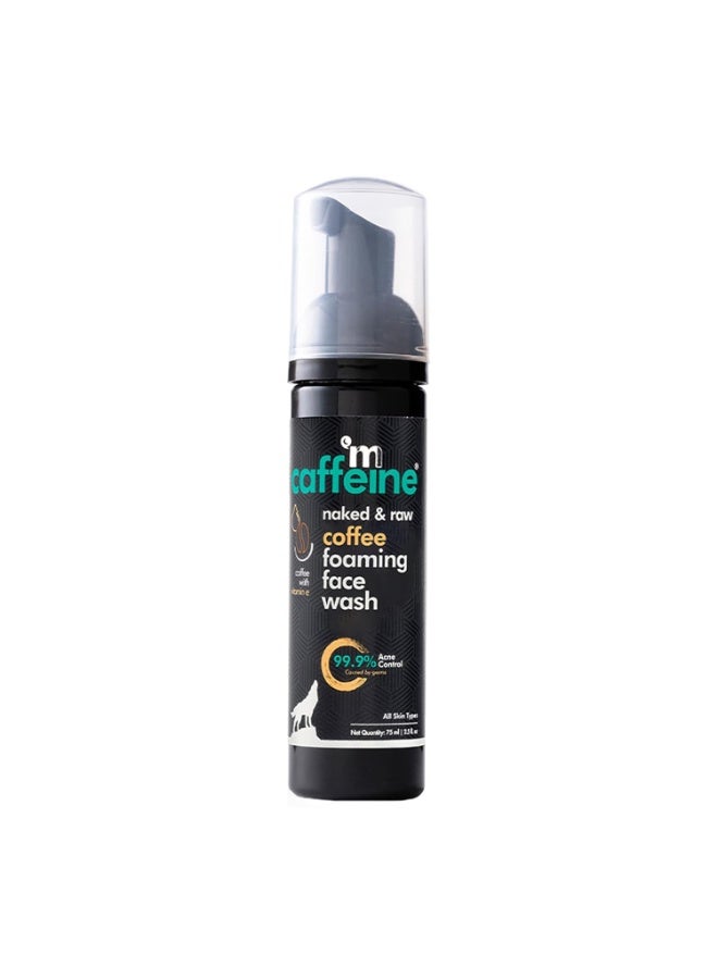 MCaffeine mCaffeine Coffee Foaming Face Wash for Oily Skin | Anti Acne Face Wash for Oil Control & Acne Prone Skin | For Men & Women | Daily Use Face Cleanser for Hot & Humid Weather | 75ml  - Image 1