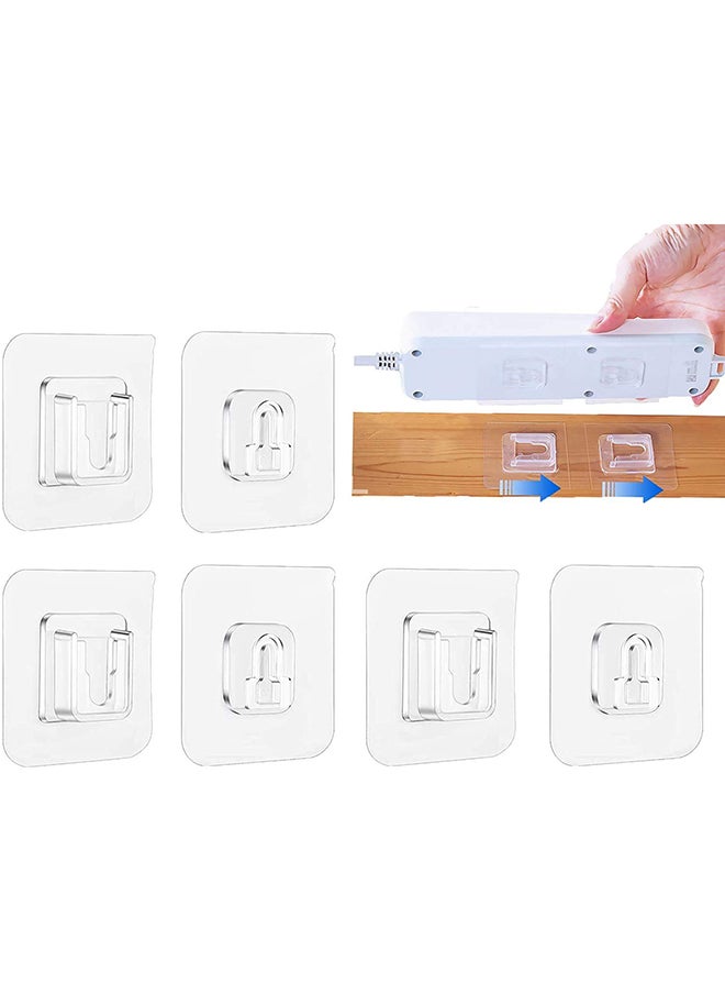 Double-Sided Adhesive Wall Hooks,10Kg(Max) Heavy Duty Bathroom Towel Kitchen Sticky Hooks, Multi-Purpose Transparent Adhesive Hooks 