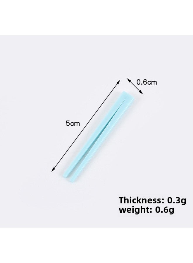 Simulation Transparent Snack Box Model Mini Fruit Box Packing Box Diy Ornaments Doll House Kitchen Toy Accessories-Color:Blue Chopsticks (not Detachable)  - Image 1
