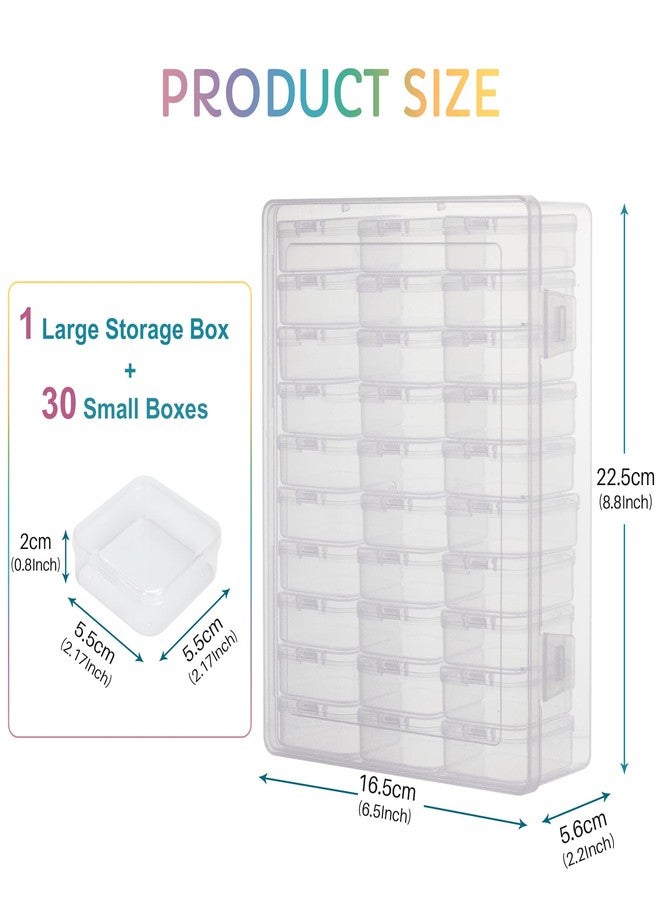JOYMOMO 30Pcs Clear Minibrand Organizer with Hinged Lid, Mini Brand Collector for Shopkins, Real Littles(Mini Brands Are Not Included) - Image 2