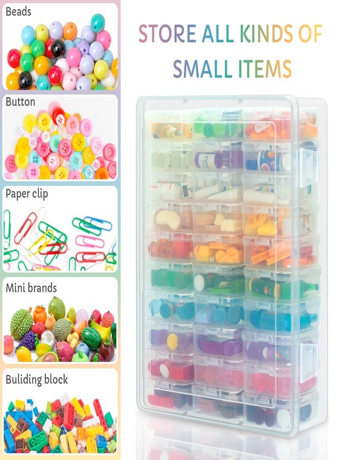JOYMOMO 30Pcs Clear Minibrand Organizer with Hinged Lid, Mini Brand Collector for Shopkins, Real Littles(Mini Brands Are Not Included) - Image 4