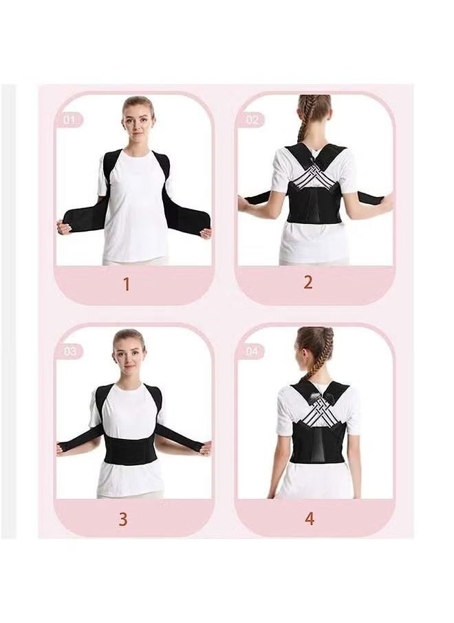 Generic - Back Straightener Belt, Back Posture Belt, Adjustable Back Straightener Straps, Back Straightener Posture Corrector, Back Posture Corrector for Neck, Shoulder Gym and Good Posture Support(XL) - Image 1