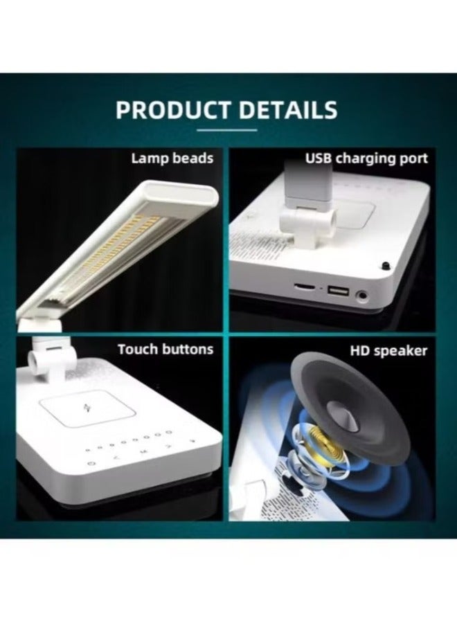 Equantu SQ905 Table Lamp Bluetooth Quran Speaker Eye Protection With Wireless Charging App And Remote Control - Image 2