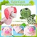 RoundFunny 4 Pcs Hand Puppet Animal with Working Mouth 98 Inch Animal Puppet Soft Plush Toy for Storytelling Theater Preschool Birthday Gifts Turtle Rabbit Pig Dog - Image 4