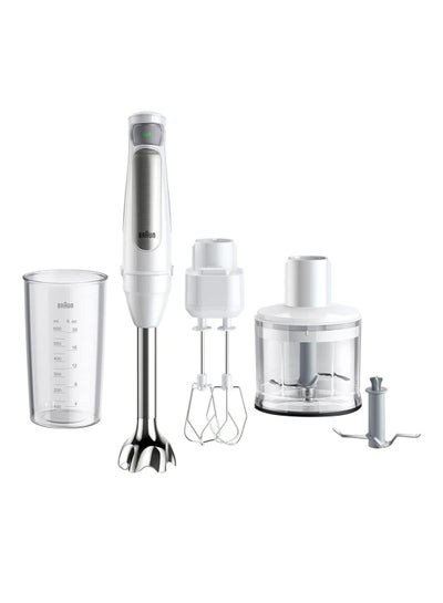 BRAUN 4 in 1 MultiQuick 7 MQ 7035 Hand Blender - with ActiveBlade technology, Blender & Food Processor 1000 W MQ7035BI White/Silver