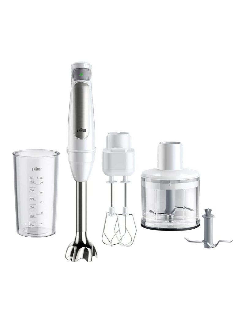 BRAUN 4 in 1 MultiQuick 7 MQ 7035 Hand Blender - with ActiveBlade technology, Blender & Food Processor 1000 W MQ7035BI White/Silver - Image 1