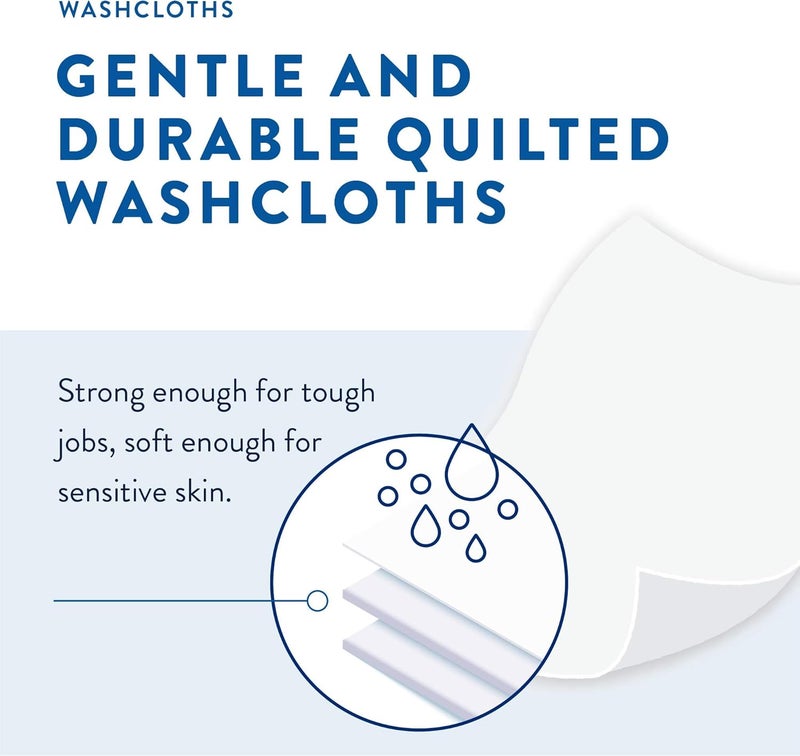 Prevail Soft Pack Adult Washcloths, Unisex Adult Incontinence Disposable Wipes for Men & Women, WW-715, 12"x 8", 48 Count - Image 2