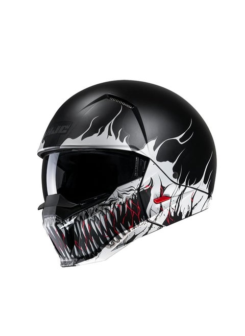 HJC i20 Scraw MC5SF Open Face Helmet-Black White