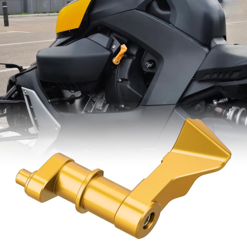Aferrizu Aluminum Parking Brake Lock Lever for CanAm Ryker ACE 600 900 Sport Rally Edition 20152025 Accessories Parking Brake Hand Lever Replacement Part Yellow - Image 2