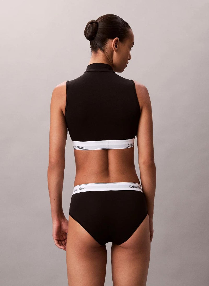 CALVIN KLEIN Lightly Lined Mockneck Bralette - Icon Cotton Modal - Image 5