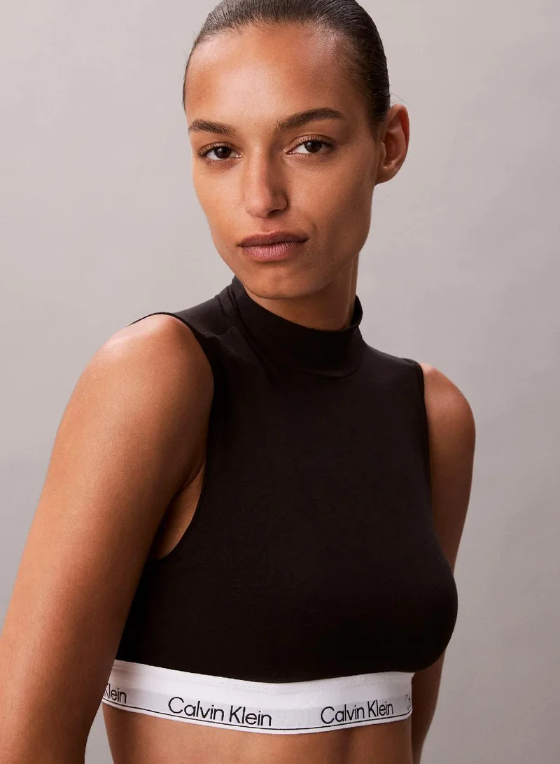 Calvin Klein Lightly Lined Mockneck Bralette - Icon Cotton Modal