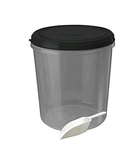 AIR O MATIC AIR O MATIC Kitchen Storage Container BLACK Color With Free Scoop 14 Ltr  - Image 1