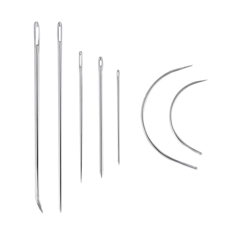 Leather Sewing Tools: Assorted Sizes Shapes Needles 5 Colored Waxed Thread - Thimble Included Diy Craft Kit for Beginner Proficient Hand Stitching Lovers Leather Canvas Projects - Image 3