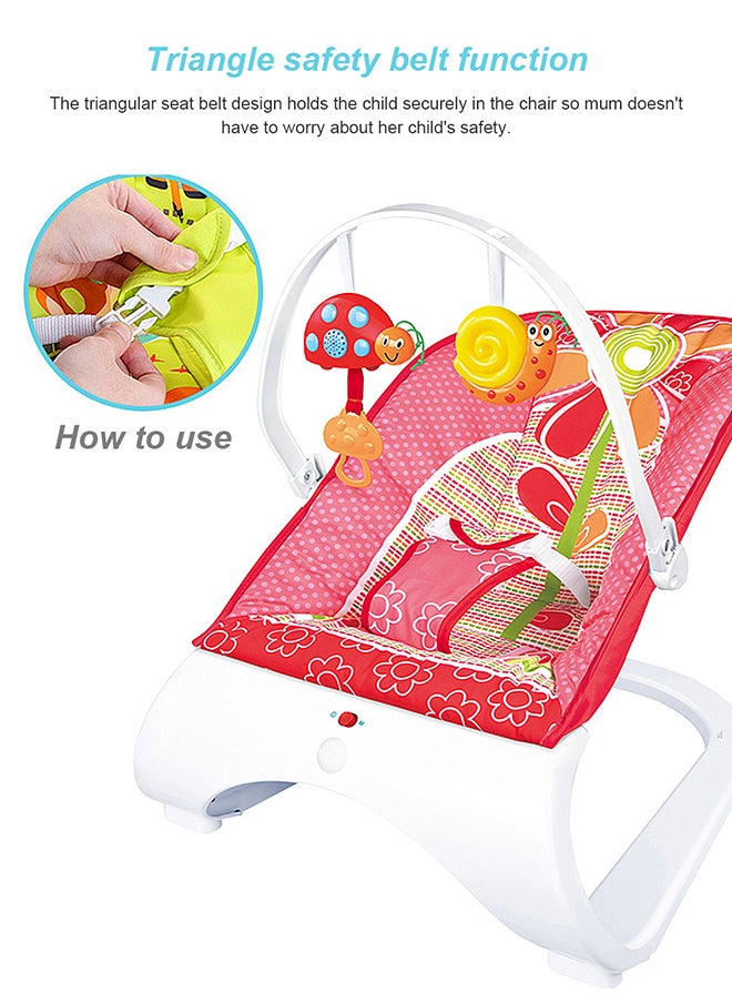 MaBaby Vibrating Infant Baby Rocker Swing, Multifunctional Baby Bouncer Chair With Interactive Toy Rack And Music  - Image 5