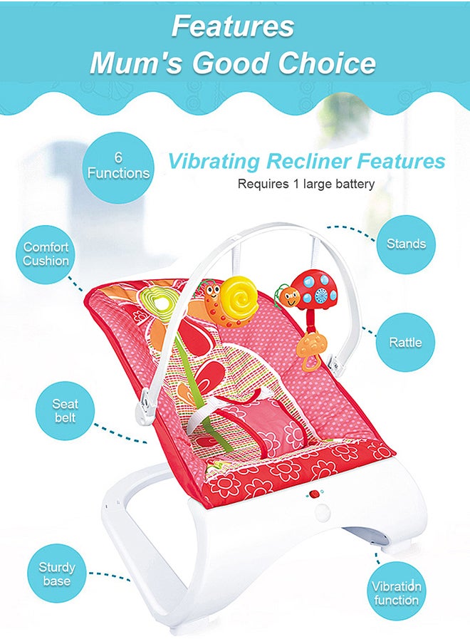 MaBaby Vibrating Infant Baby Rocker Swing, Multifunctional Baby Bouncer Chair With Interactive Toy Rack And Music  - Image 4