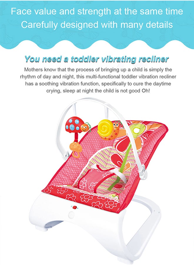 MaBaby Vibrating Infant Baby Rocker Swing, Multifunctional Baby Bouncer Chair With Interactive Toy Rack And Music  - Image 2