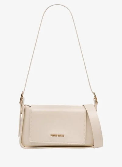 Flora Bella By Shoexpress Solid Crossbody Bag with Adjustable Strap