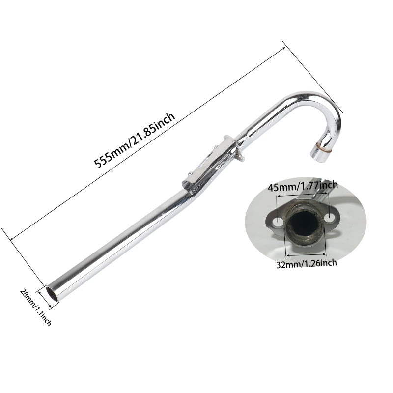 HTBCCHB 28mm Exhaust Muffler Assembly with Heat Wrap For CRF50 CRF70 XR50 70cc 110cc 125cc Taotao DB10 DB14 Baja Xpro Apollo Roketa SSR TTR SDG Coolster Pit Dirt Bike Parts (Black) - Image 2