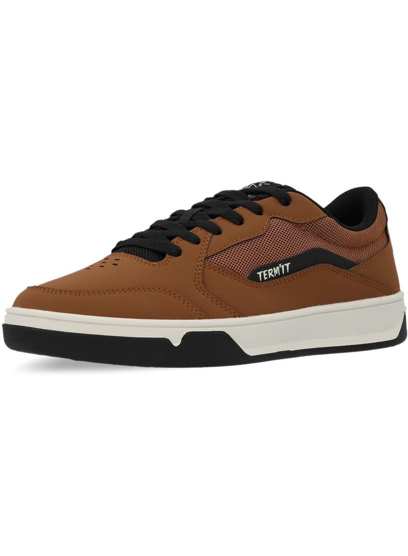 Termit Casper 2.0 M Men's Sneakers – Dark Brown, Synthetic Leather & Polyester, EVA Sole for Cushioning, Comfortable Fit, Rubber Outsole for Grip - Image 1