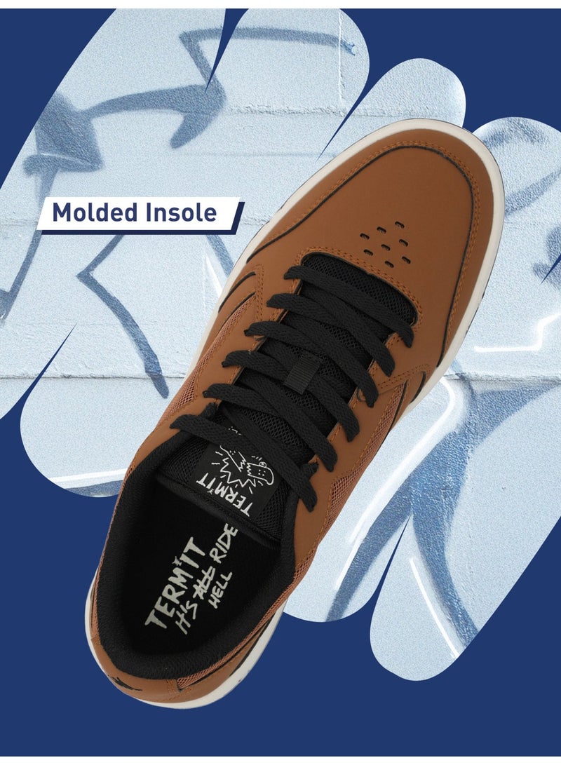 Termit Casper 2.0 M Men's Sneakers – Dark Brown, Synthetic Leather & Polyester, EVA Sole for Cushioning, Comfortable Fit, Rubber Outsole for Grip - Image 3
