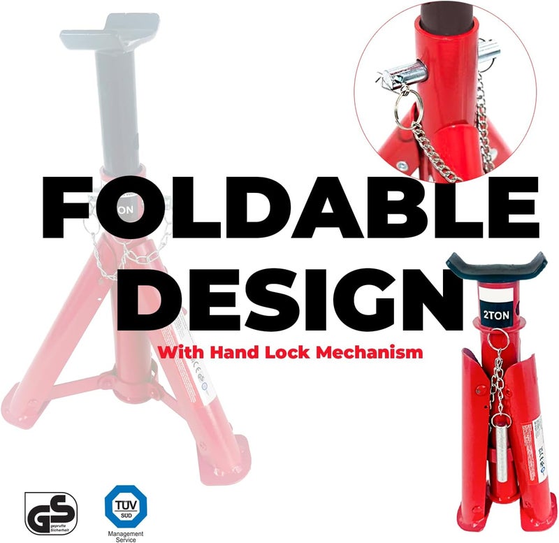 SIMPLY Auto 2T Foldable Jack Stand Pair CFJS2T (2 Tonne, 2000kg) - Image 3