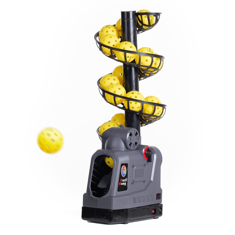 Furlihong 681PBH Pickleball Machine with Auto Swing, 3 Angles & 4 Speeds Adjustable, Portable Pickleball Launcher for Indoors & Outdoors Practice, Powered by Power Bank/Batteries/AC Power, for Beginners - Image 1