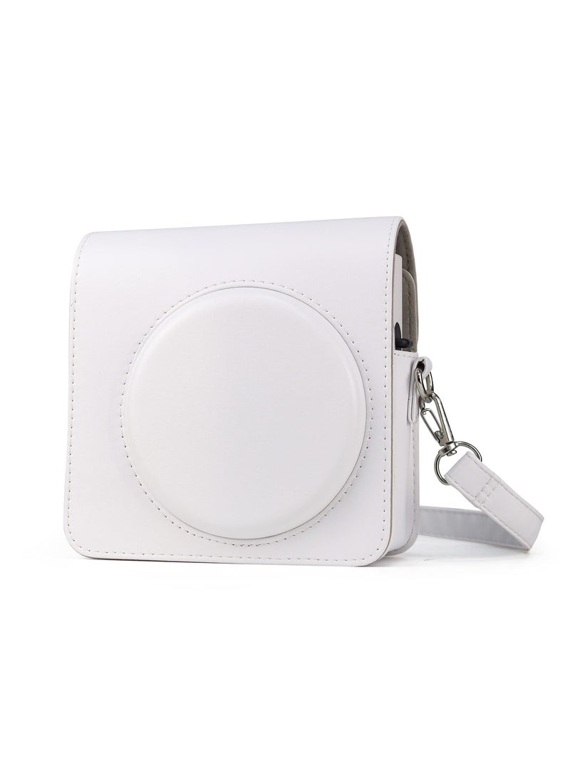 SYOSI - Square SQ1 Case Protective Case for Fujifilm Instax Square SQ1 Instant Camera PU Leather Cover with Adjustable Shoulder Strap, White - Image 1
