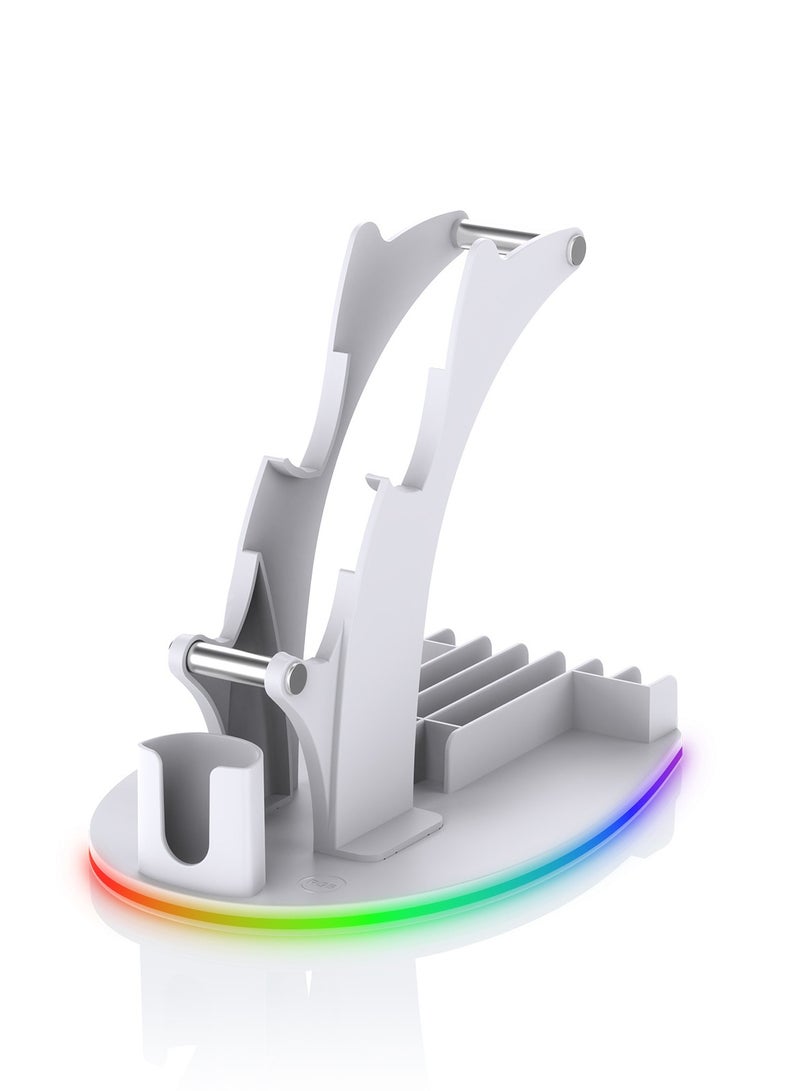 PS5 Desktop Storage Stand with RGB Lighting Headset Handle Remote Control Disc Desktop Storage Rack Accessories USB Plug in for Use - Image 3